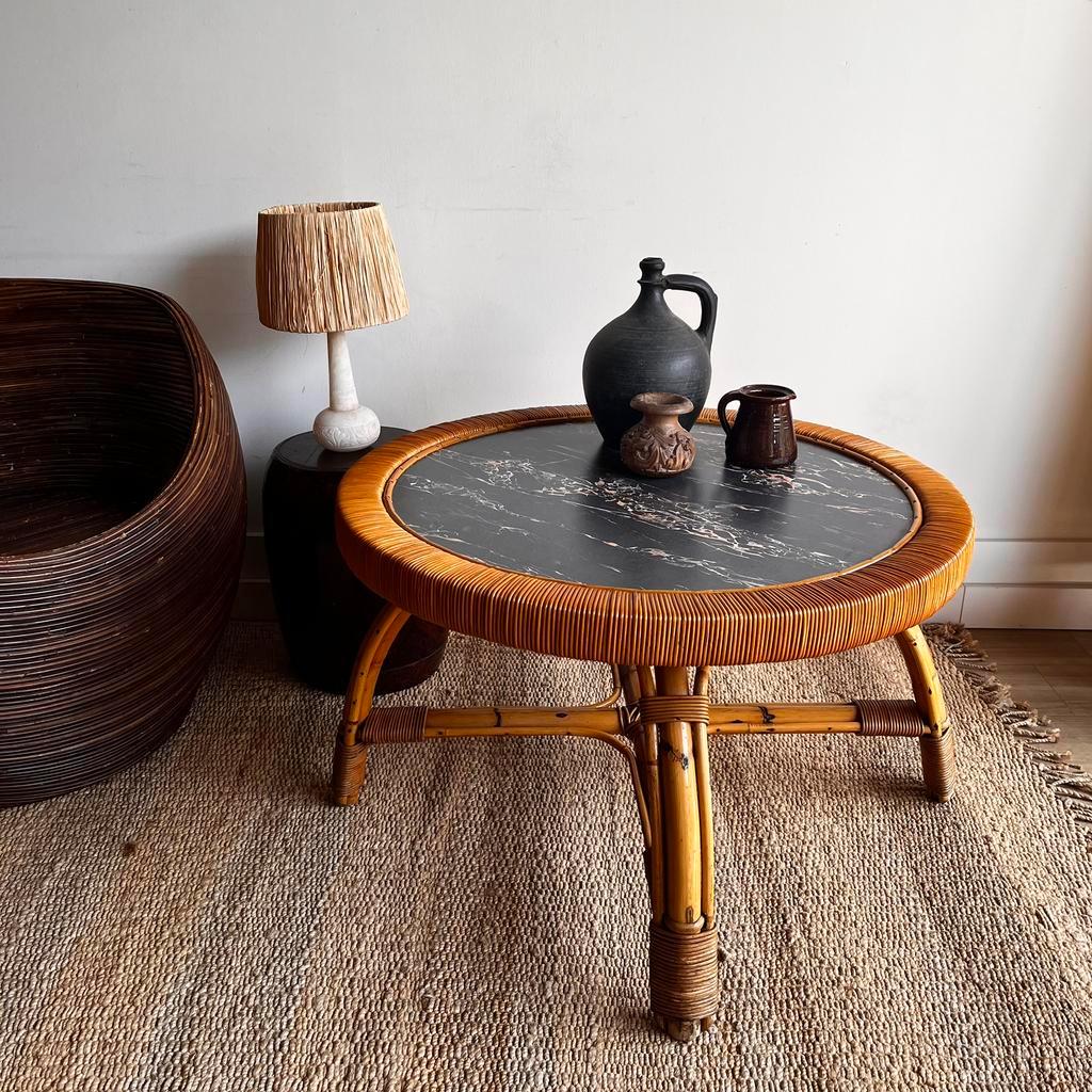 Gabriella Crespi Rotan Fauteuil Mid Century Vintage image 10