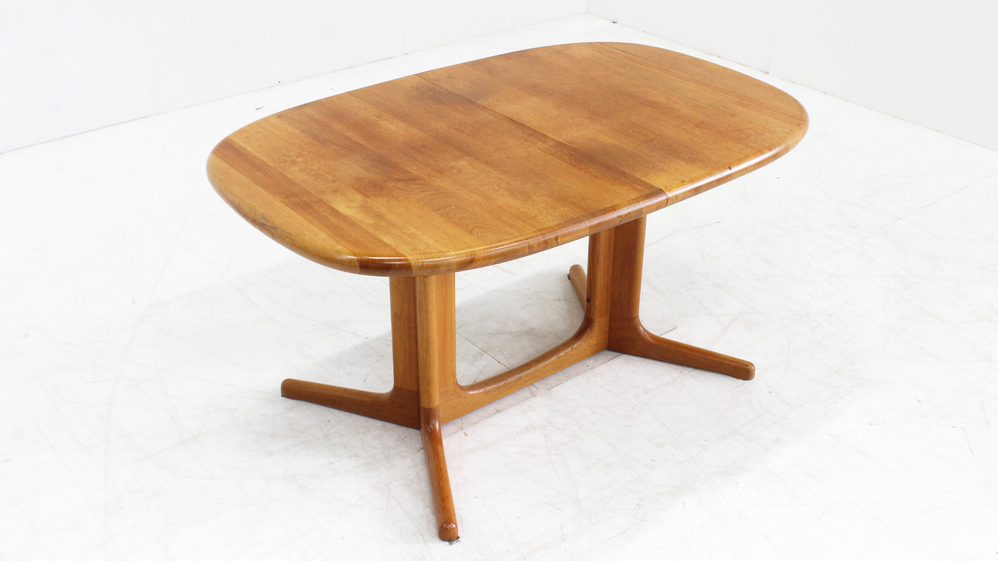 Vintage Glostrup Danish Oval Extendable Dining Table Solid Teak 1960s image 5