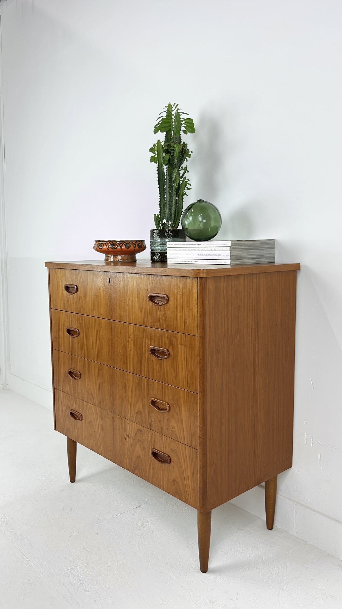 Scandinavisch Vintage Teak Fineren Ladekast Luvos image 11