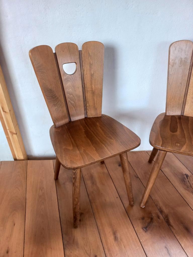 2 Brutalist Vintage Stoelen Frans Jaren 60 image 3