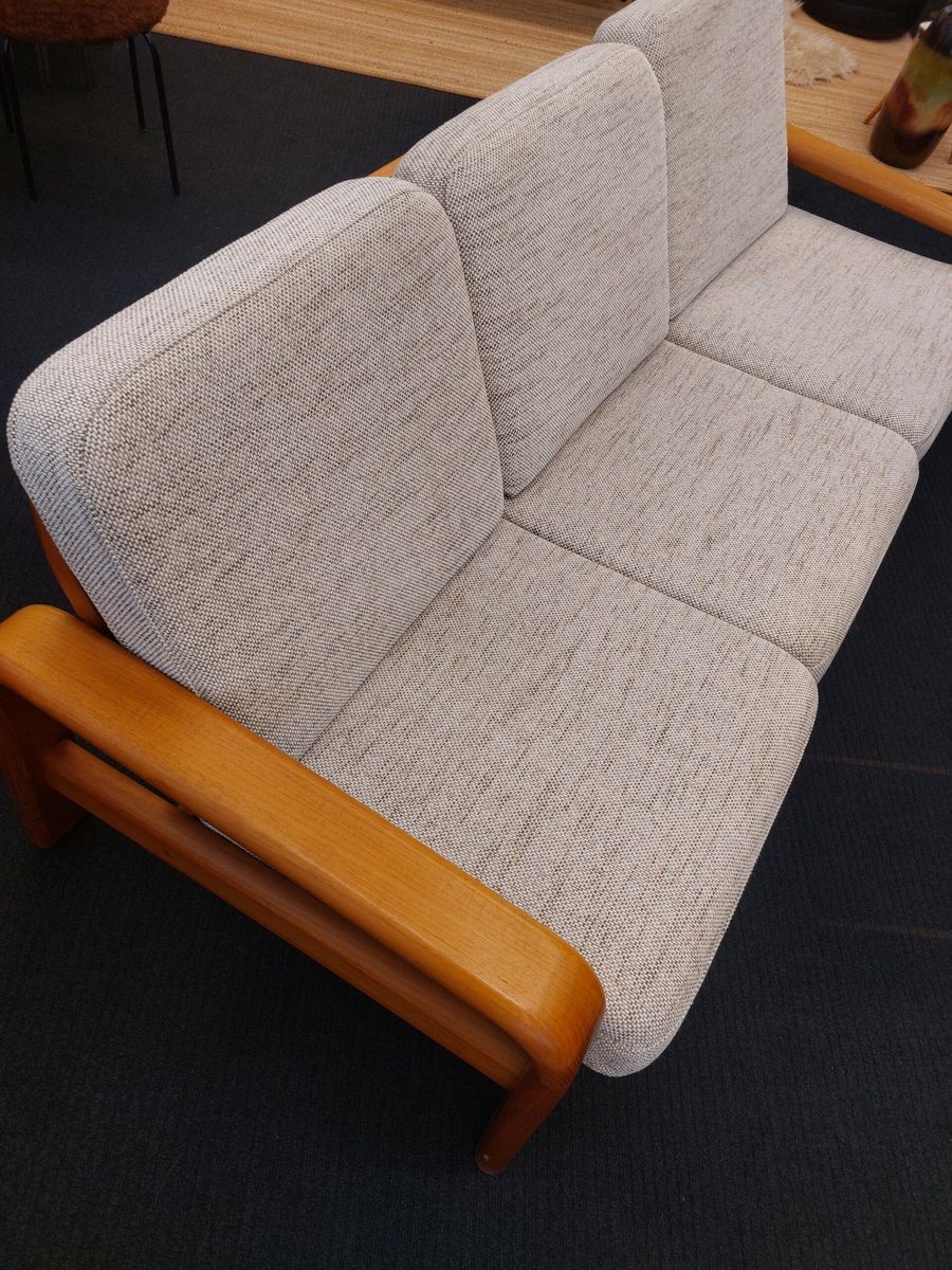 Vintage Deens Design Drie-zits Bank Teak 70s image 10