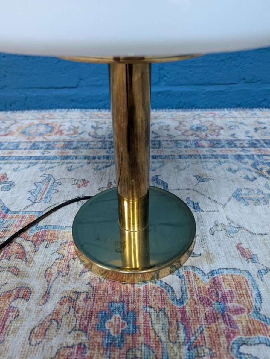 Vintage Glazen Tafellamp, Deens Design image 8
