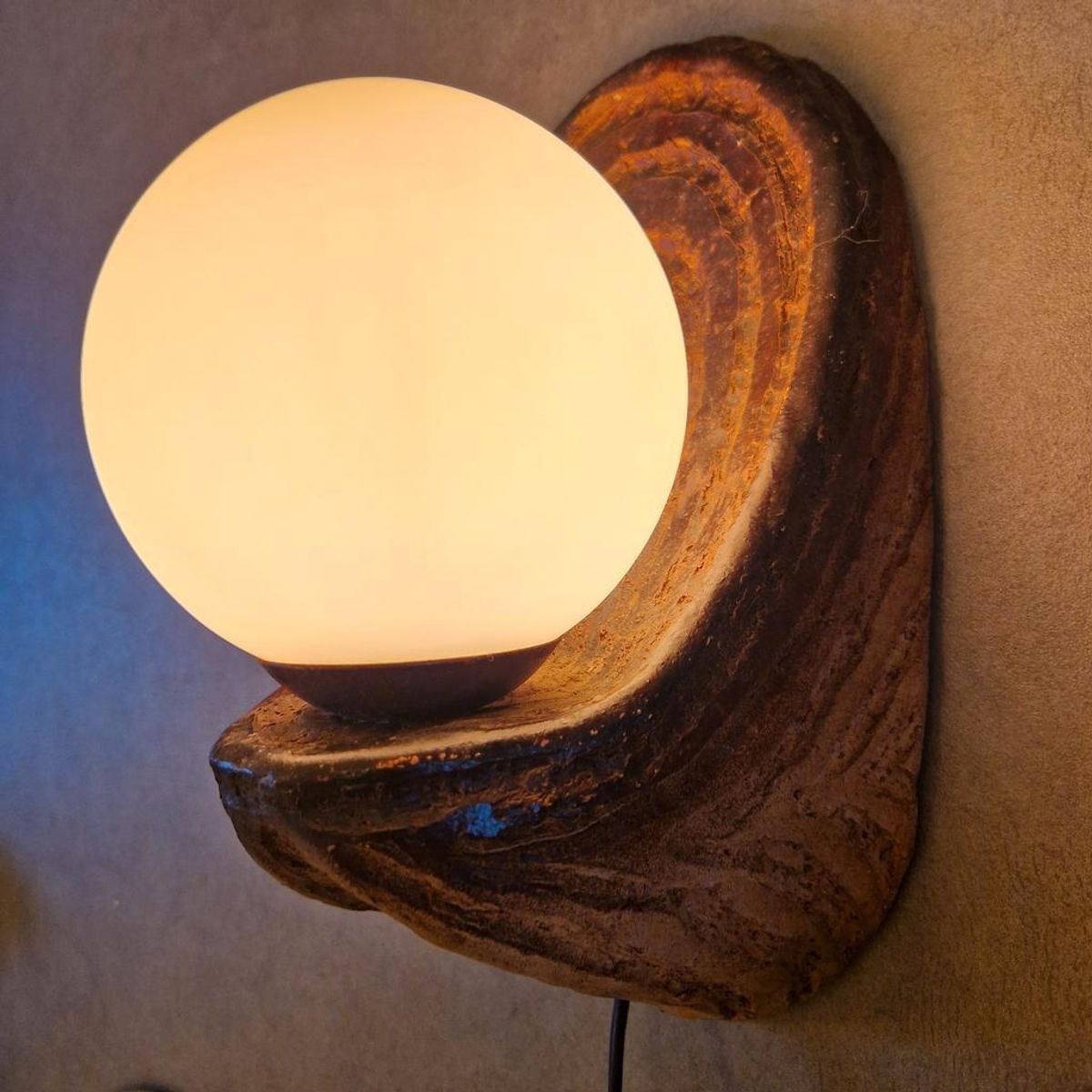 Jaren 70 Vintage Wandlamp Keramieke Bollamp Retro Wandlamp image 9