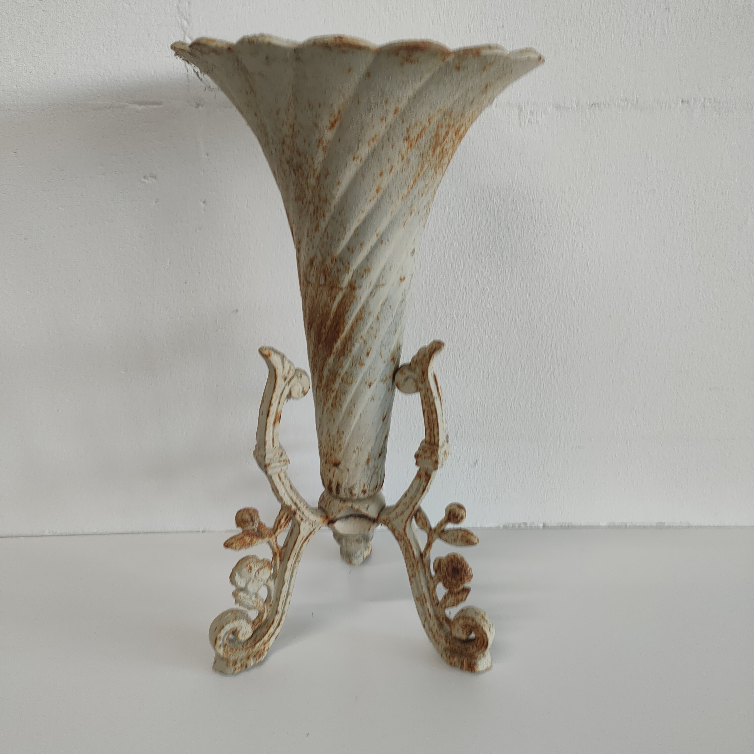 Gietijzeren Tuinvaas Creme Wit image 2