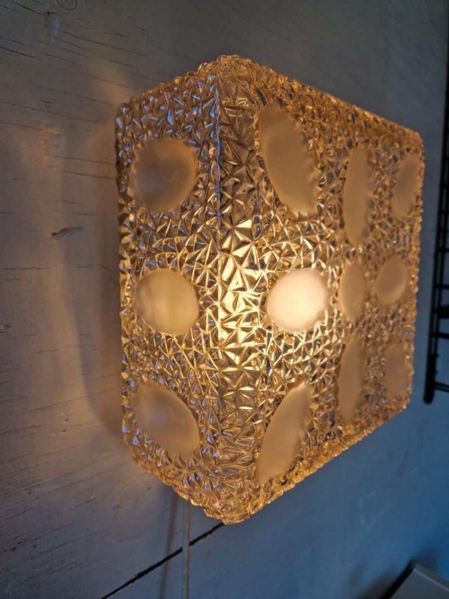 Vintage Plafonierre Of Wandlamp Glas image 3