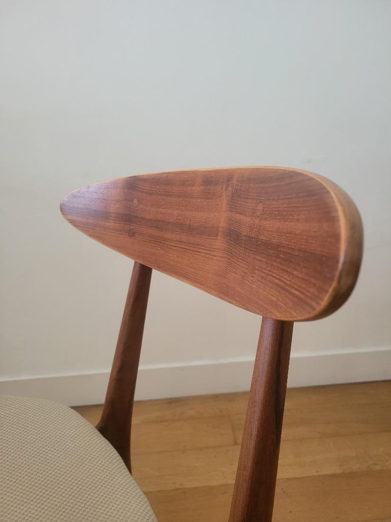 Vintage Deense Eetkamerstoel In Teak 1960 image 7