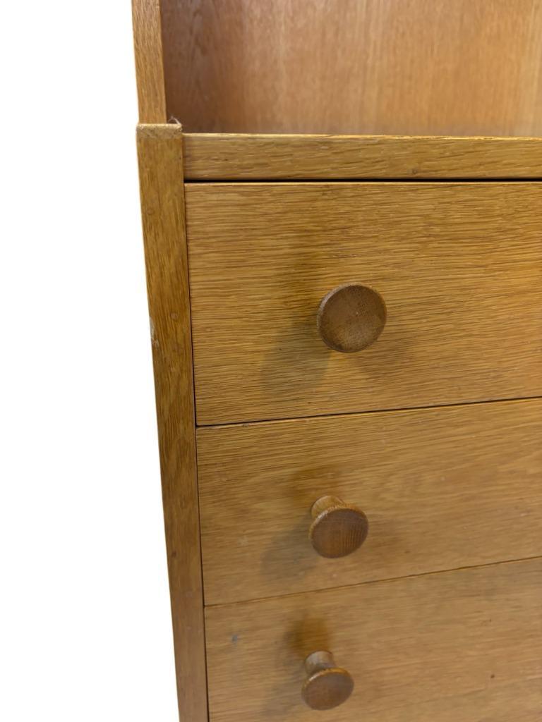 Vintage Kast Boekenkast Wandkast Jaren 60 Eiken Design image 24