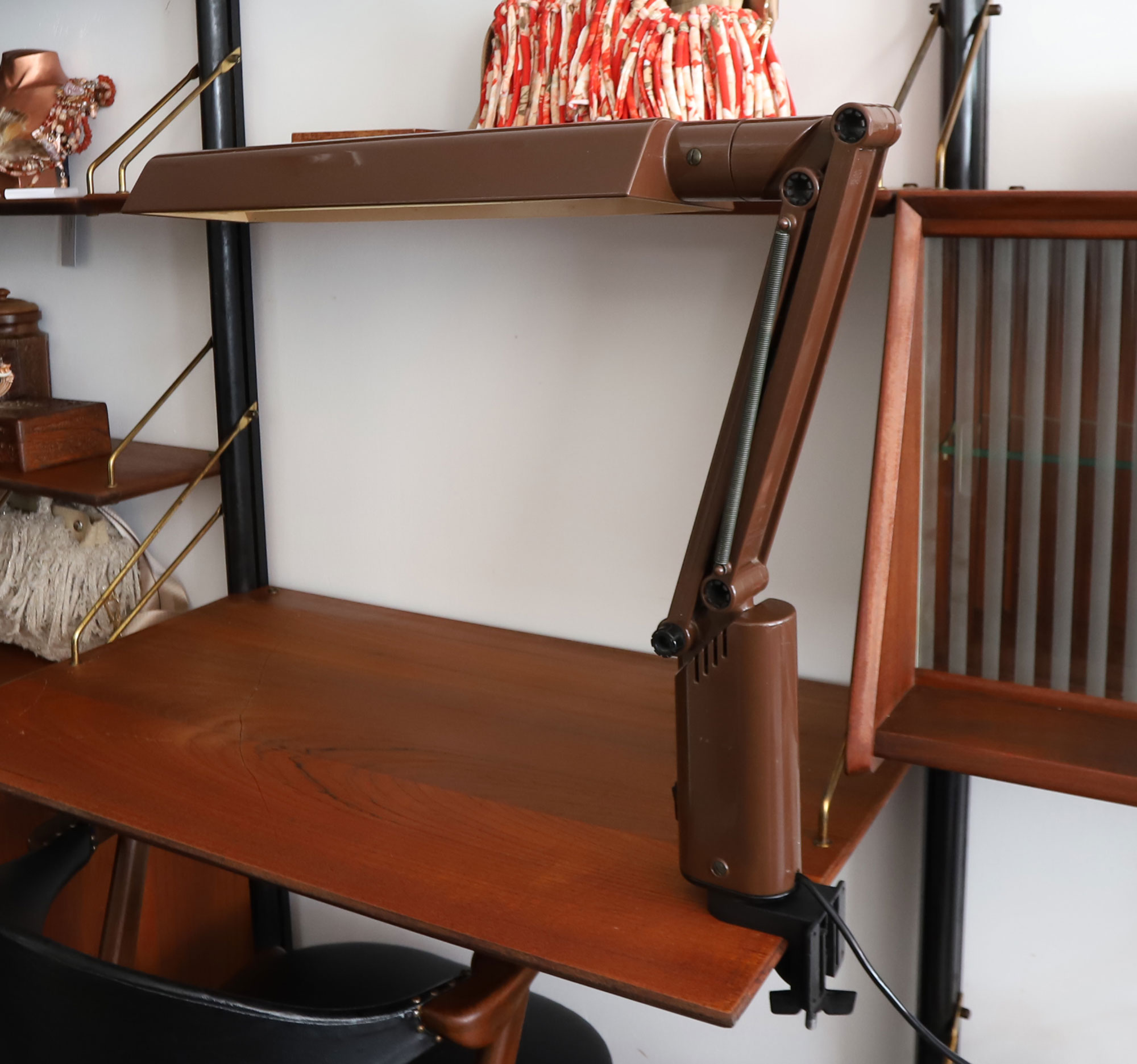 Bruine Lucifer Bureau/werklamp Van Fagerhult, Zweden Jaren '70 image 3