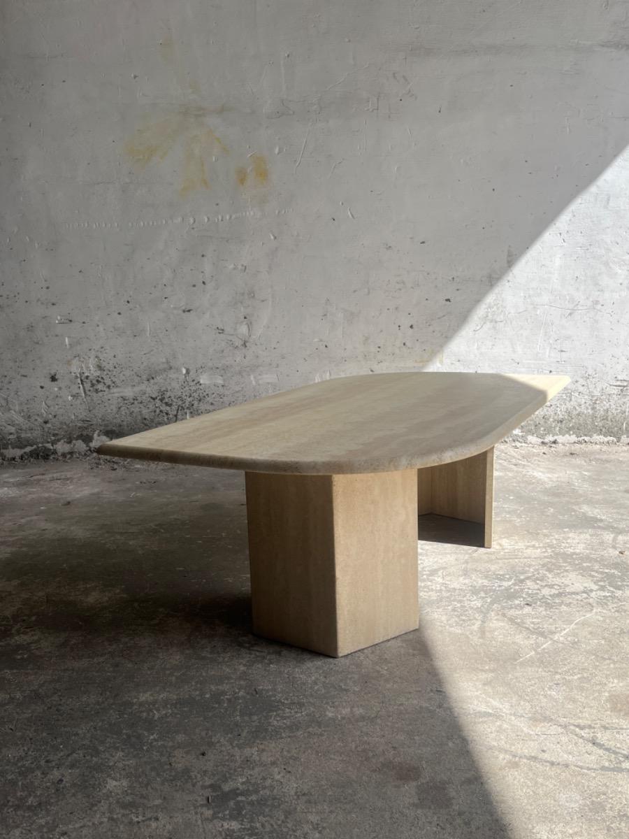 Organic Shape Travertin Coffee Table image 4