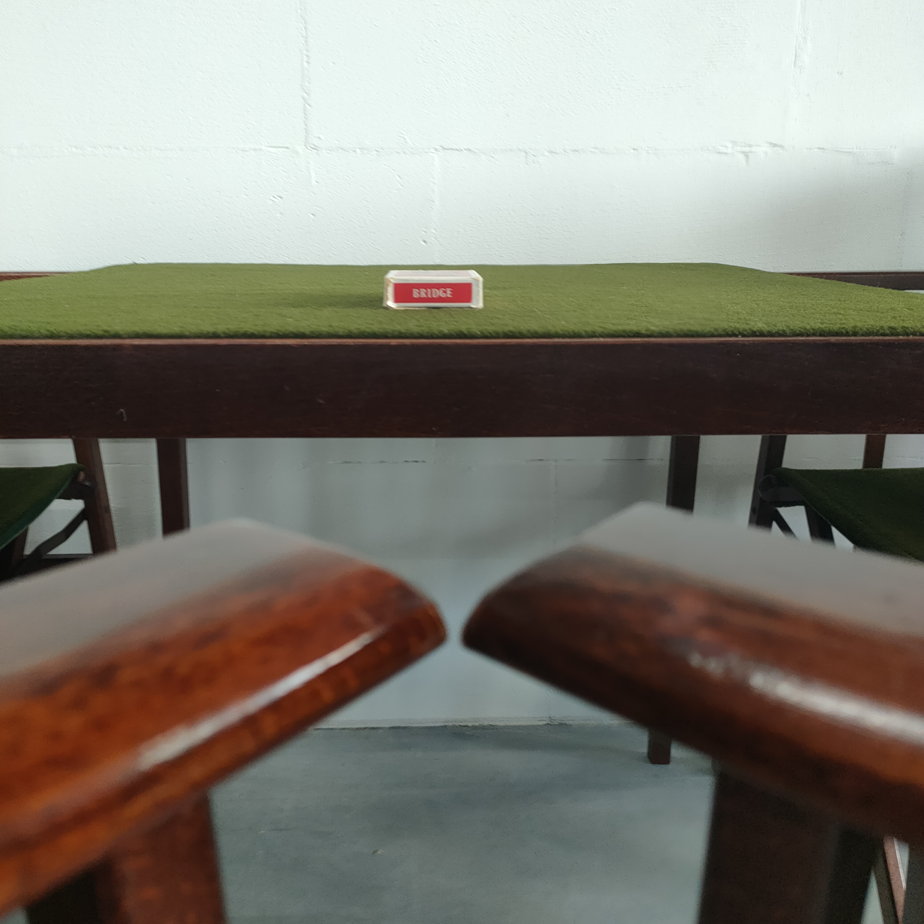 Unieke En Zeldzame Jaren 50 Green Brothers 'foldable' Regisseursstoelen Bridge Tafelset image 6