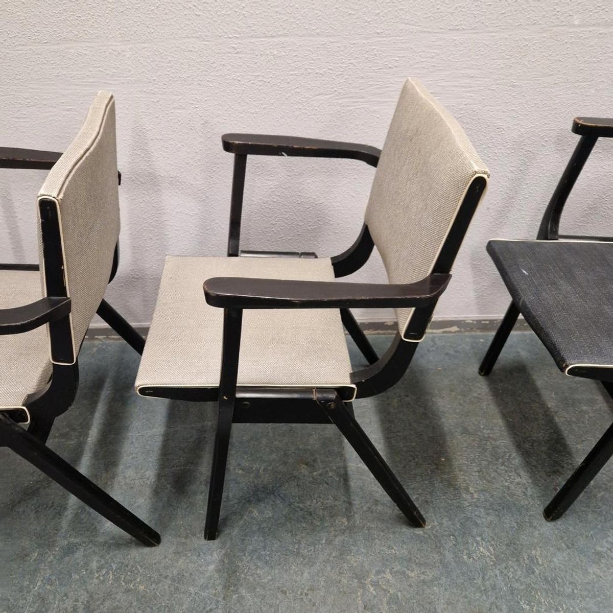Set Van 4 Vintage Stoelen Stako Eetkamerstoelen Fifties image 5