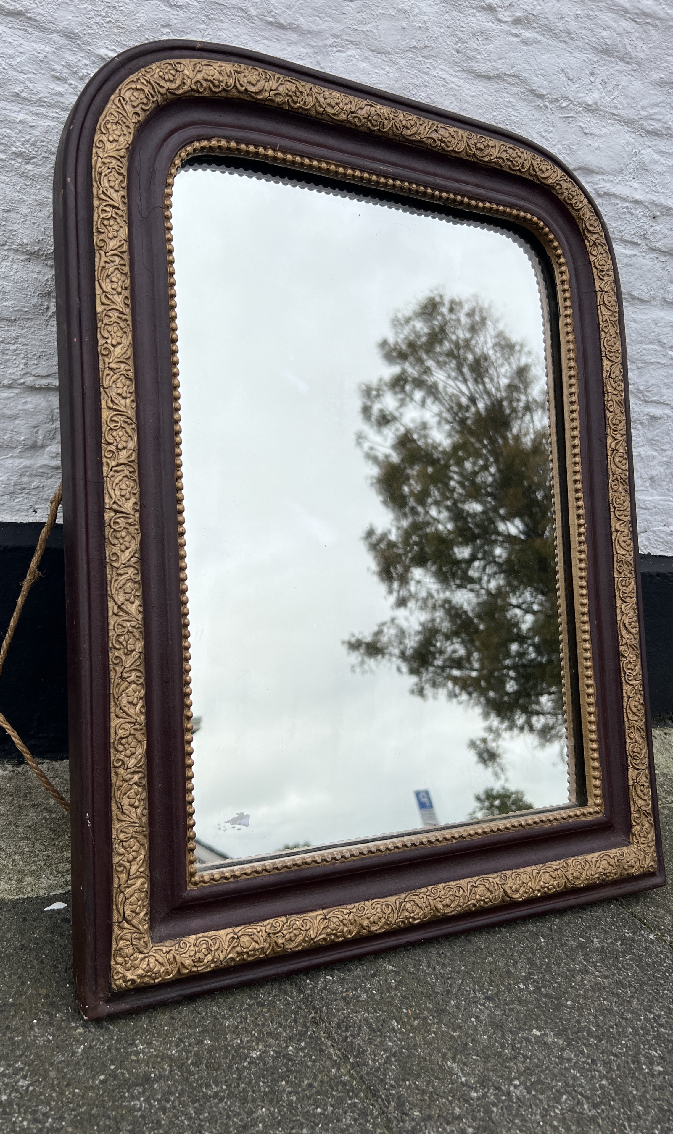 Oude Toog Spiegel Bruin Goud image 2