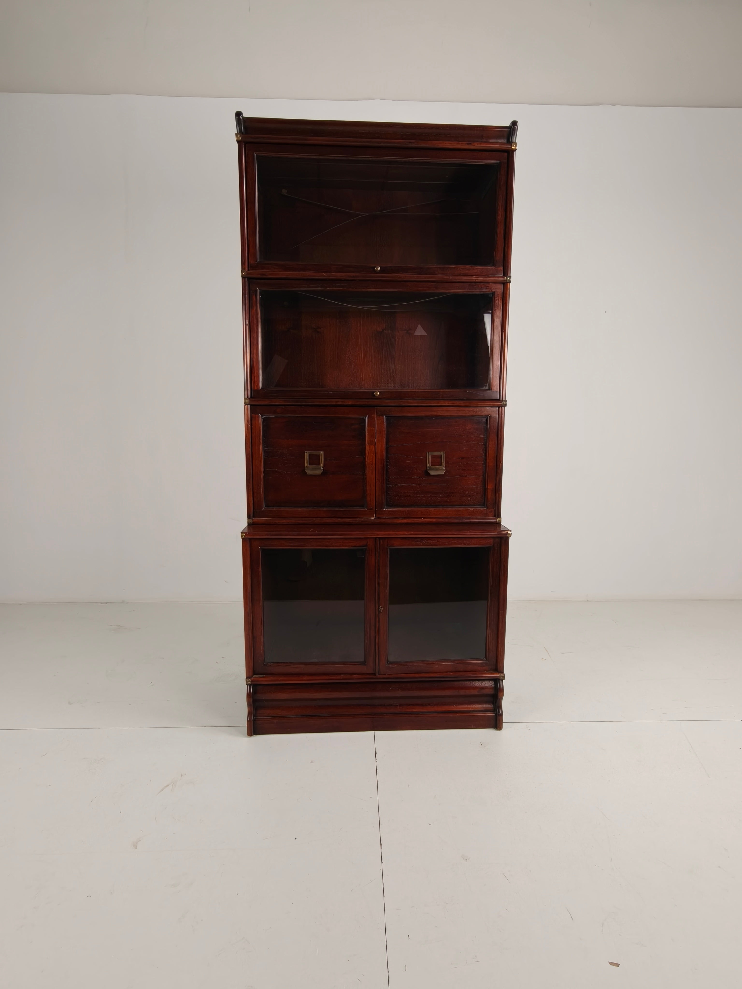 Engelse Mahoniehouten Boekenkast – Globe-stijl – Modulair – Eind 20e Eeuw image 4