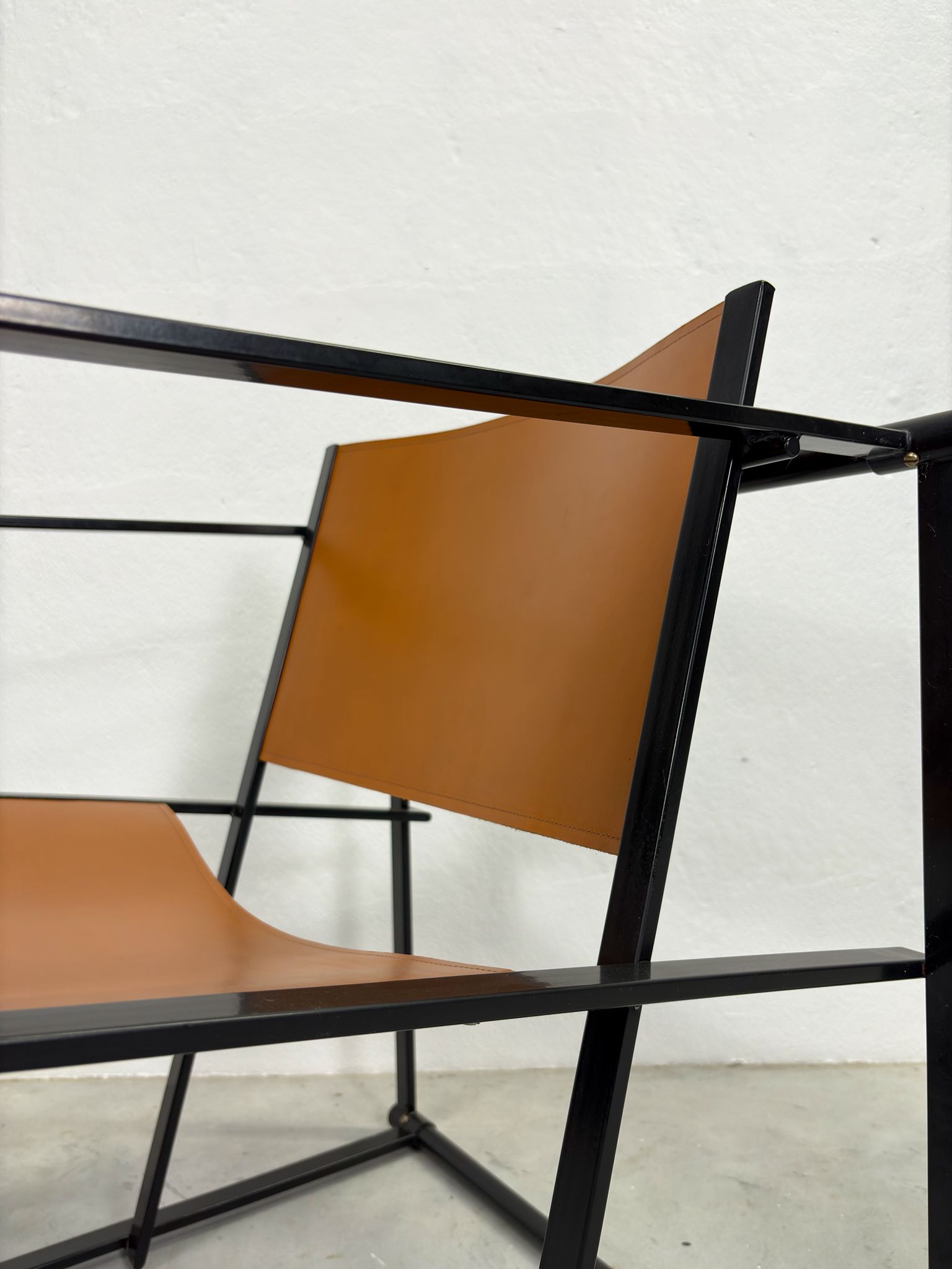 Vintage Pastoe Fm60 Fauteuil Cognac Tuigleer image 12