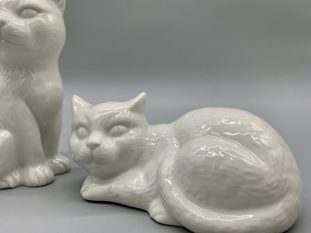 Decoratie Katten Wit Porselein Set image 6