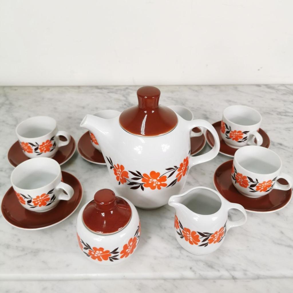 Vintage Koffieservies 9 Delig Kop En Schotel Porseleinservies Thee image 14