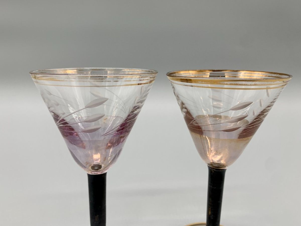 Art Deco Voetglaasjes Gekleurd image 4