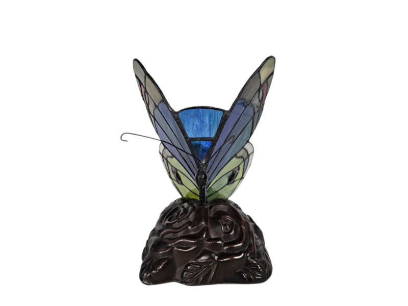 Tiffany Stijl - Vlinder - Tafellamp - Glas-in Lood - 3e Kwart 20e Eeuw image 8