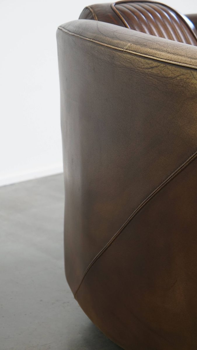 Unieke En Tijdloze, Exclusieve Rundleren Delta Chesterfield Aviator Fauteuil Met Een Mooie Kleure image 13