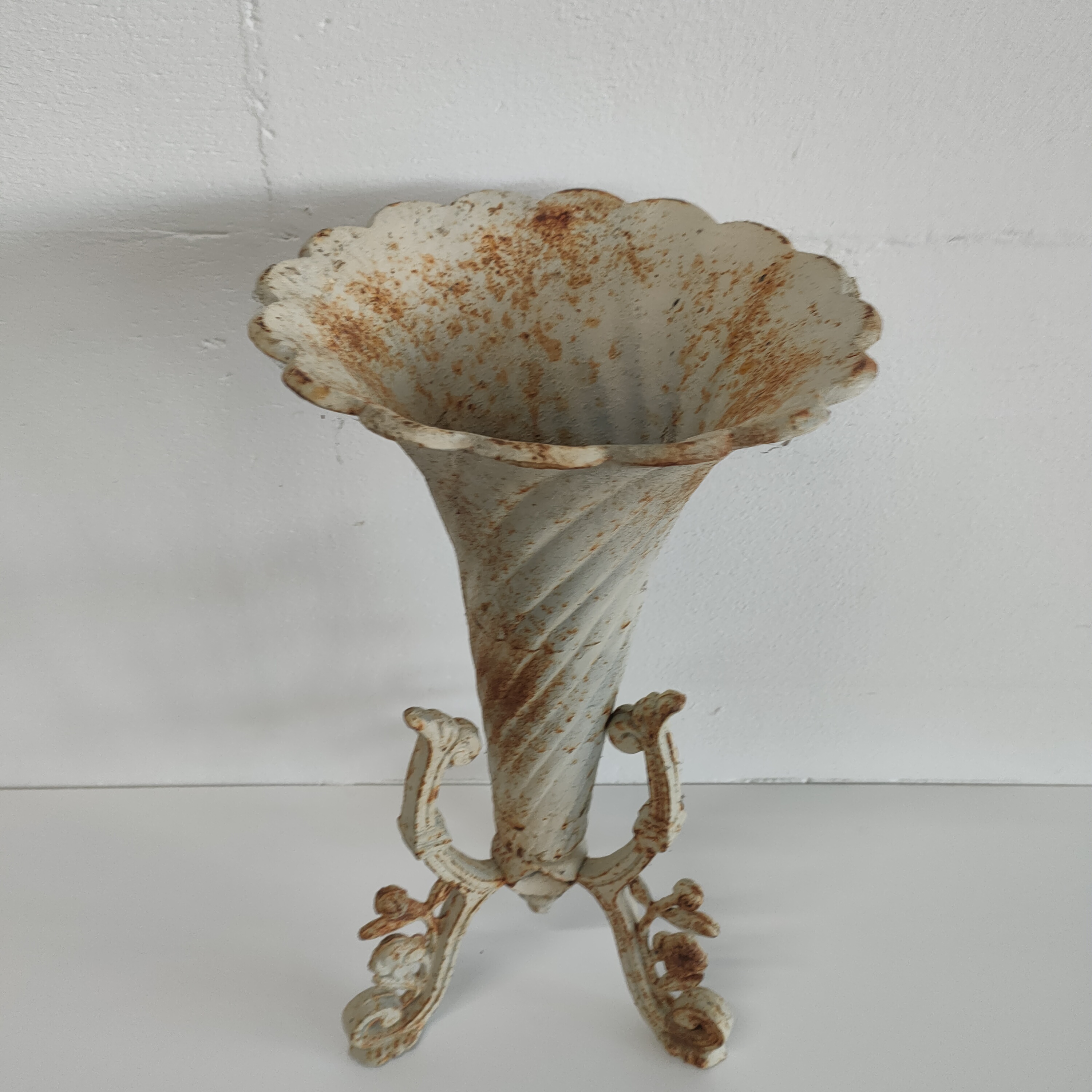 Gietijzeren Tuinvaas Creme Wit image 3