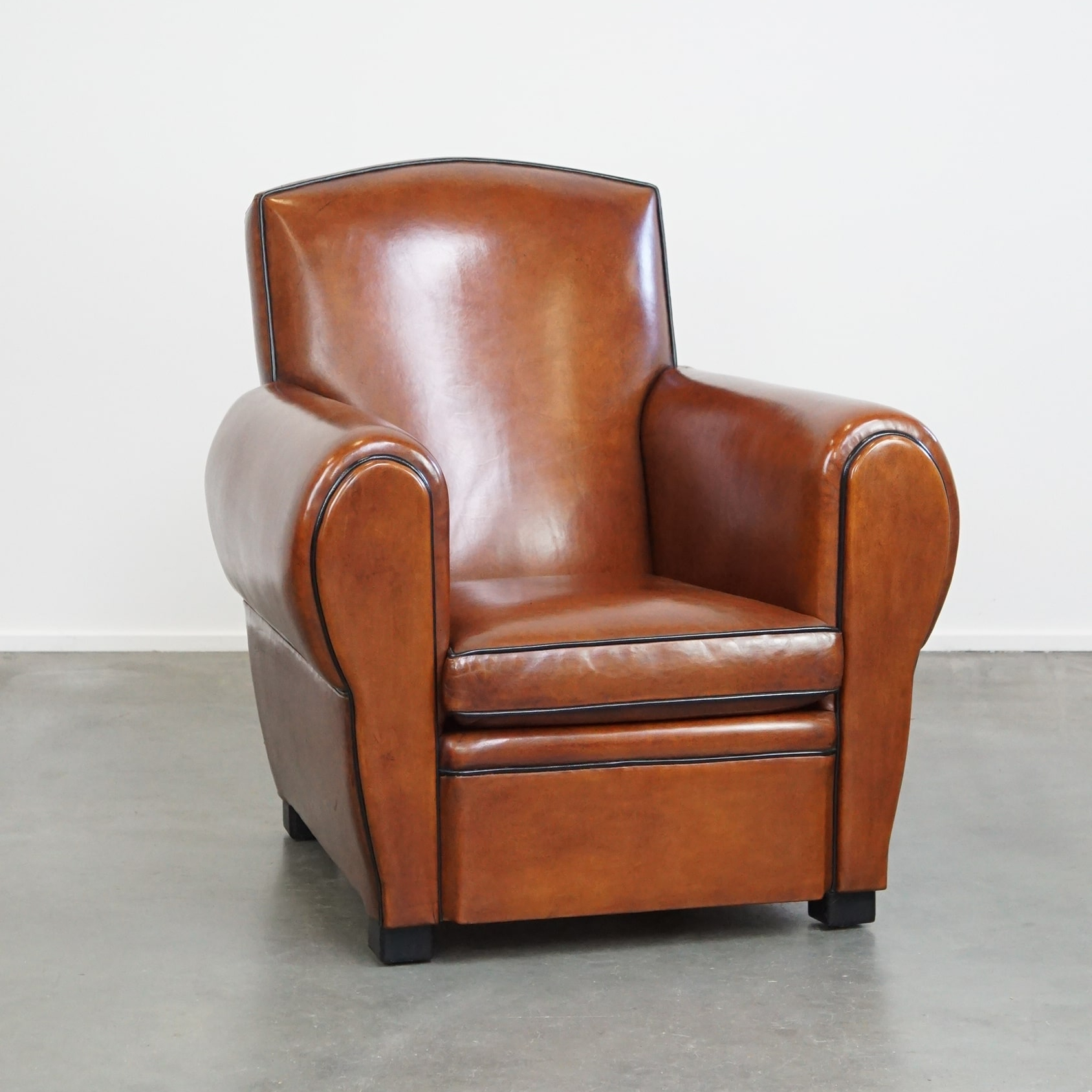 In Zeer Mooie Staat Verkerende Schapenleren Design Fauteuil/ Armchair image 2