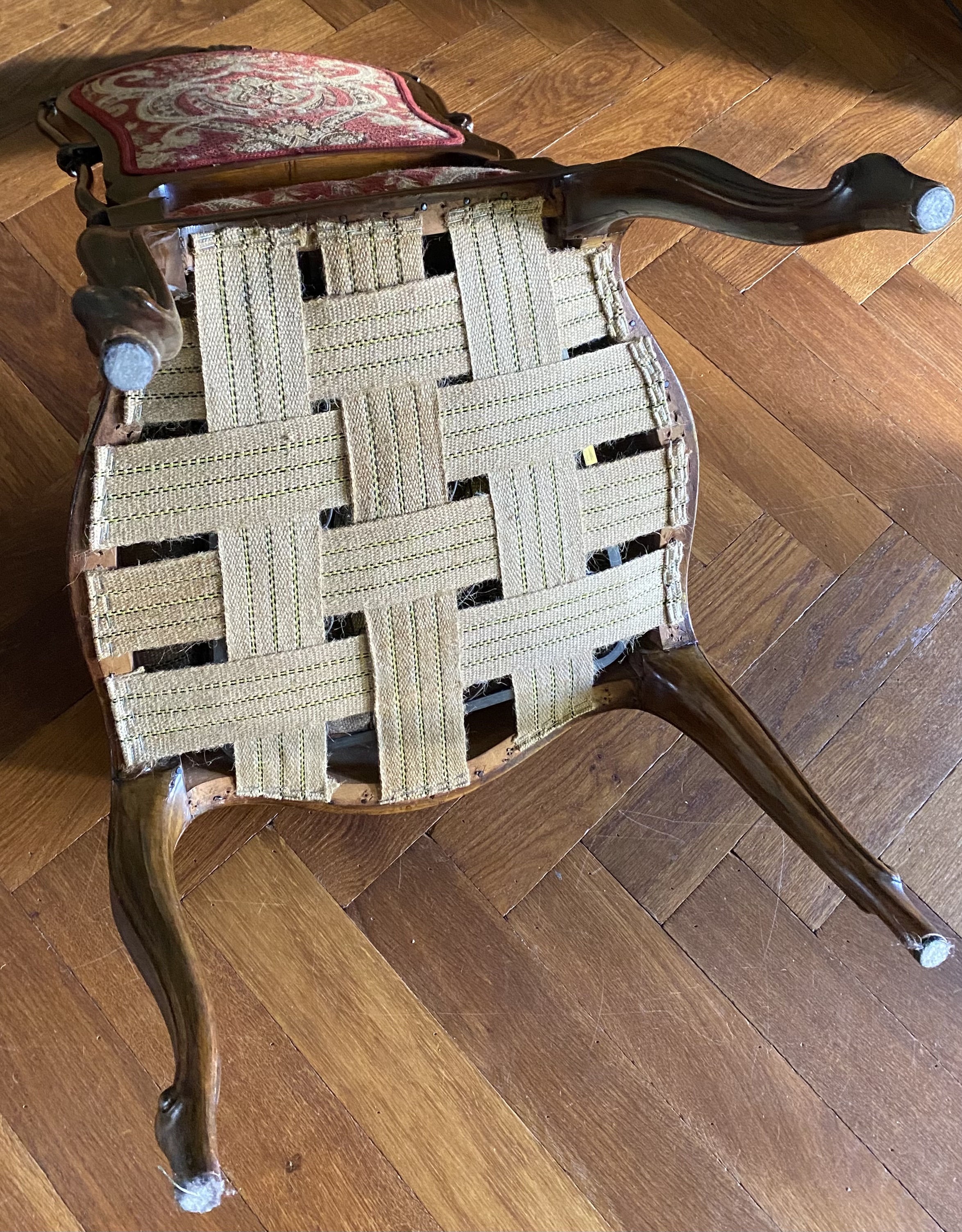 6 Antieke Stoelen, Nieuw Gestoffeerd image 7