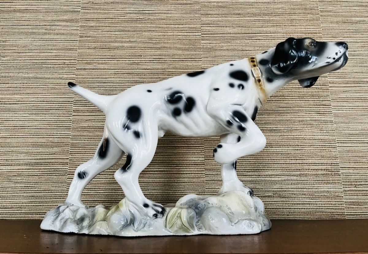 Grote Vintage Pointer Jacht Hond Keramiek image 10