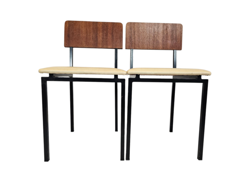 Vintage - Dutch Design - (2) Eetkamerstoelen - Martin Visser Stijl - 60's image 3