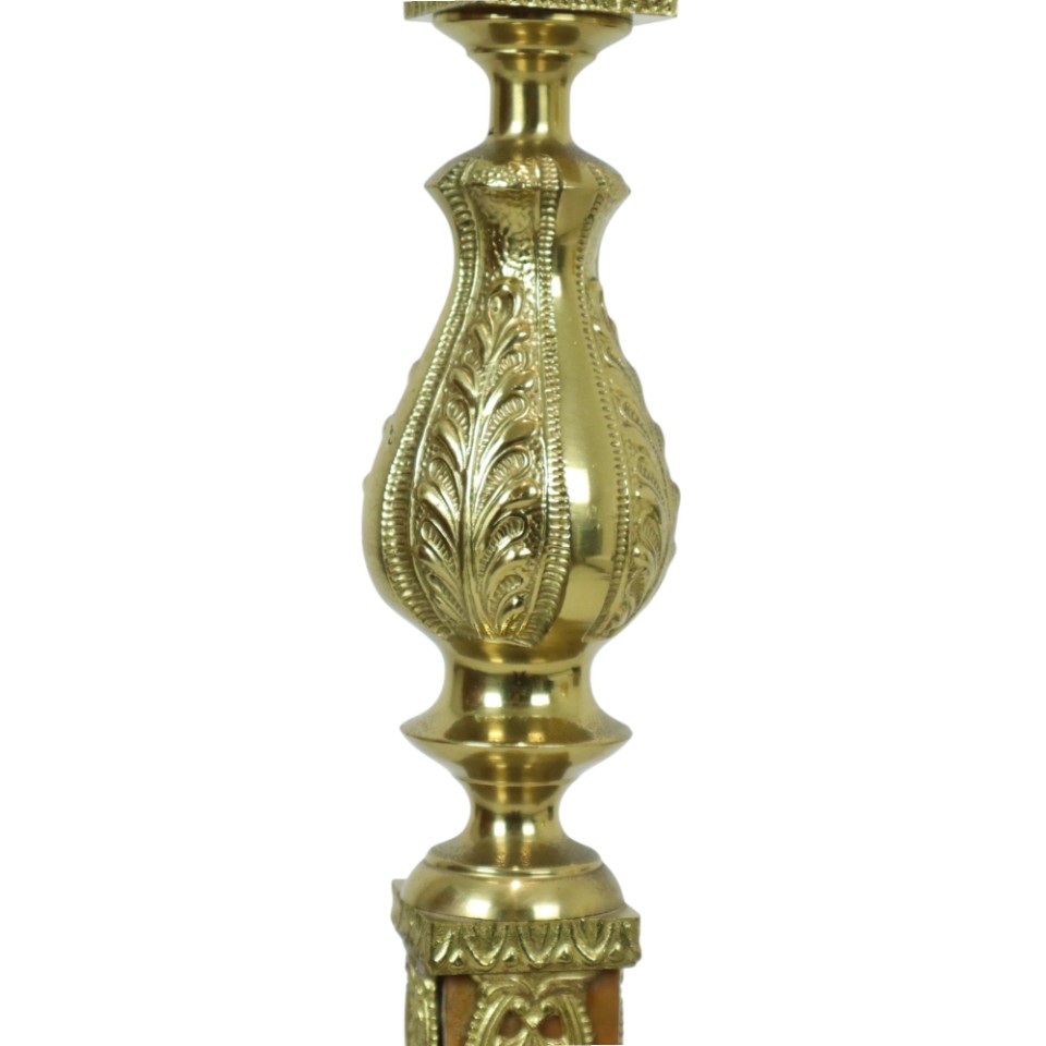 Hollywood Regency Kapstok Onyx En Messing Fifties 167Cm image 5