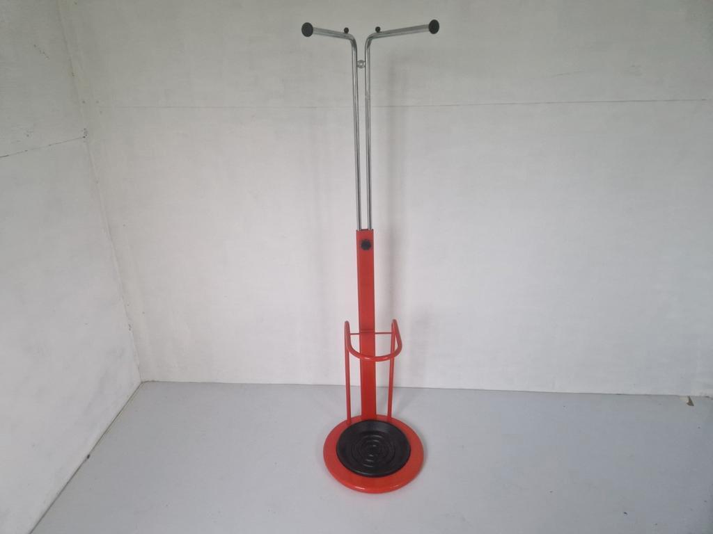 Carlo Bimbi Italiaanse Design Kapstok Jaren 80 Rood. image 2