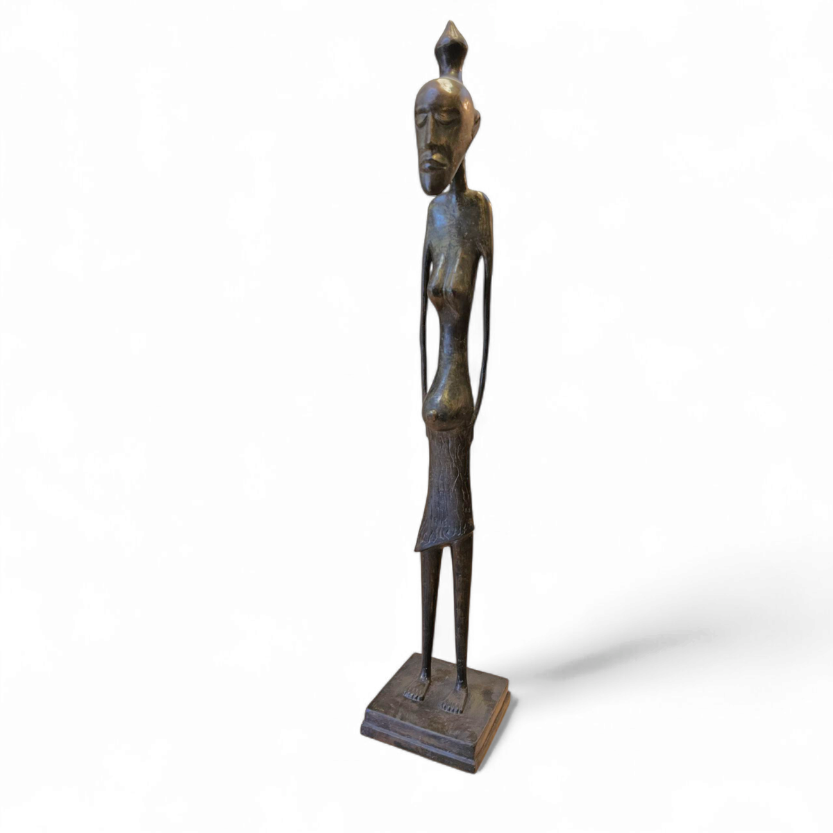 African Bronze Figure Sculpture 1970s image 2