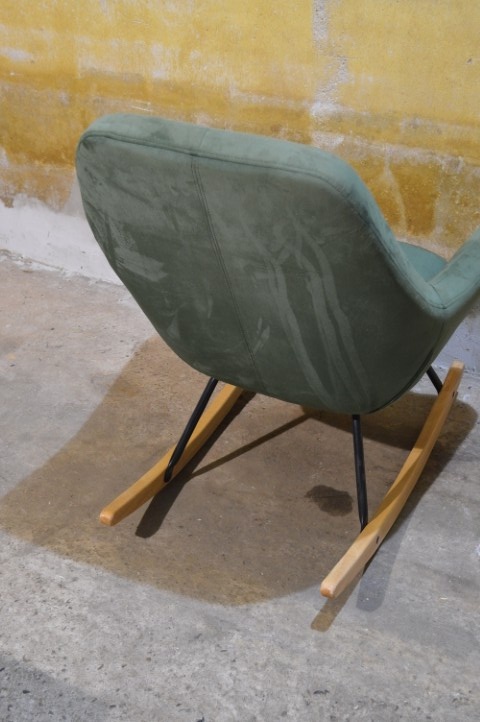 Jannis Schommelstoel Groen Met Metalen Frame En Stoffen Bekleding image 7