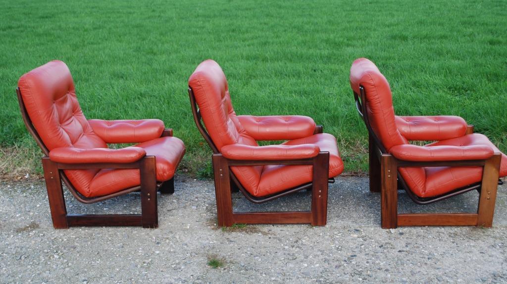 Coja Armchairs Lederen Bekleding Palissander Frame image 6