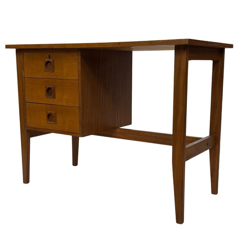 Vintage Bureau Jaren 60 Compacte Werkplek Teak Design image 4