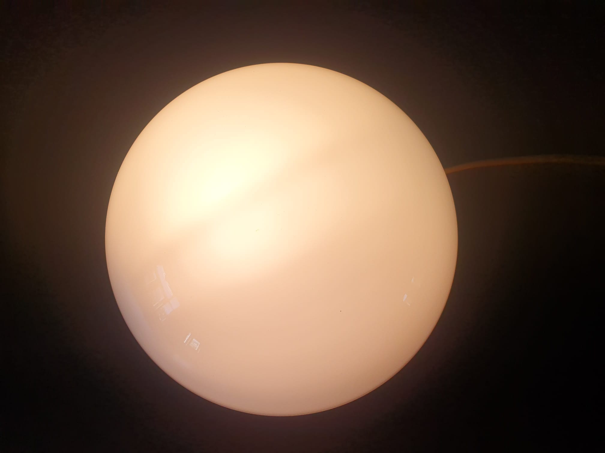 Antieke Witte Opaline Plafondlamp - Frankrijk - Jaren 30 -40 image 4