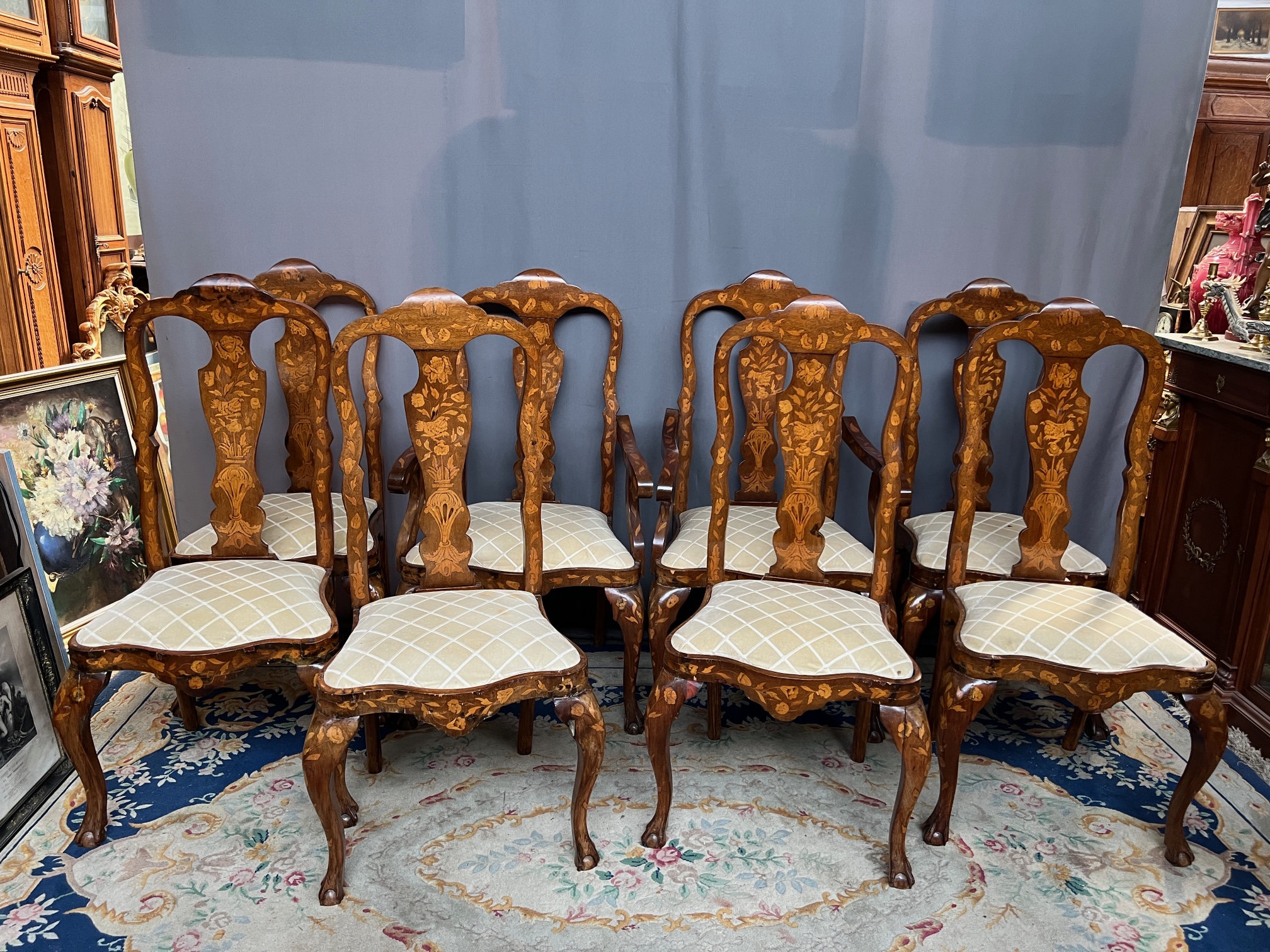 Set Van Twee Fauteuils En Zes Stoelen. image 3