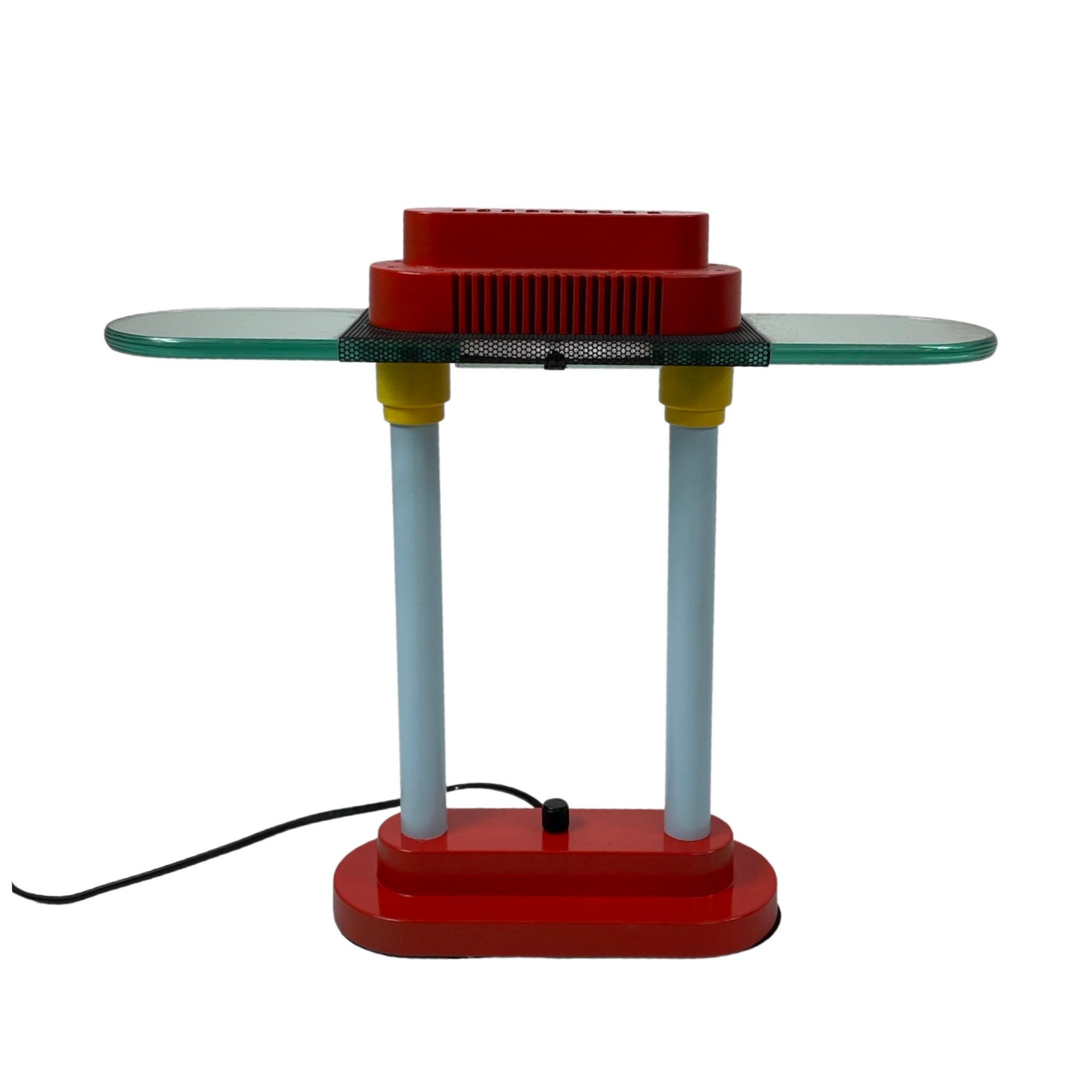 Vintage SMC Boxford Bureaulamp Metaal Rood bij Reliving