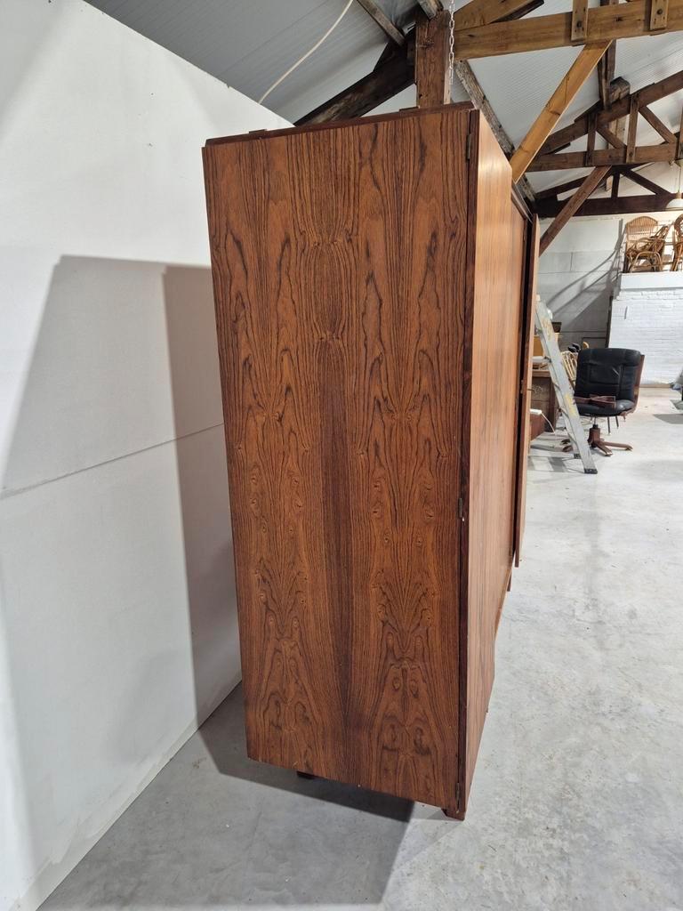 Mid Century Pallisander Fineer Klerenkast 4 Deurs Deens image 5