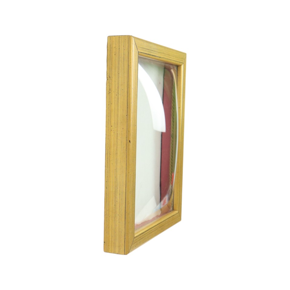 Vintage Diepe Gouden Houten Lijst Met Bol Glas Convex image 8
