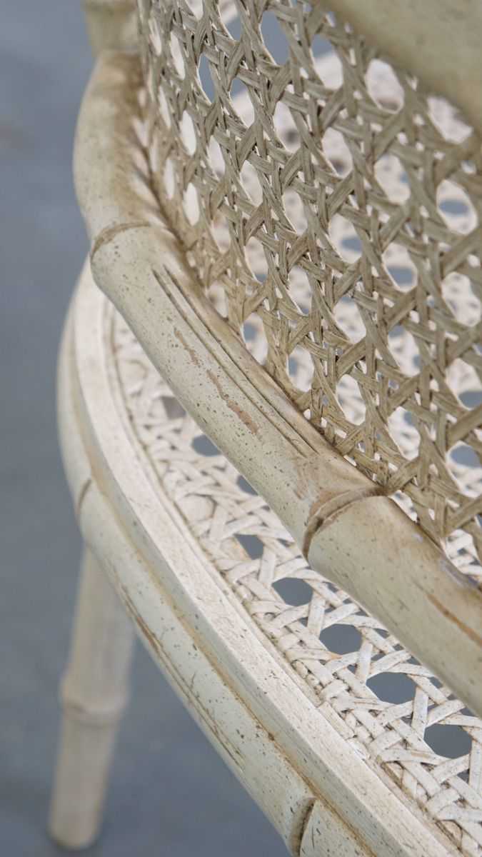 Gezellige Vintage Jaren 70 Design Stoel Van Jonathan Adler Gemaakt Van Riet En Bamboe image 15