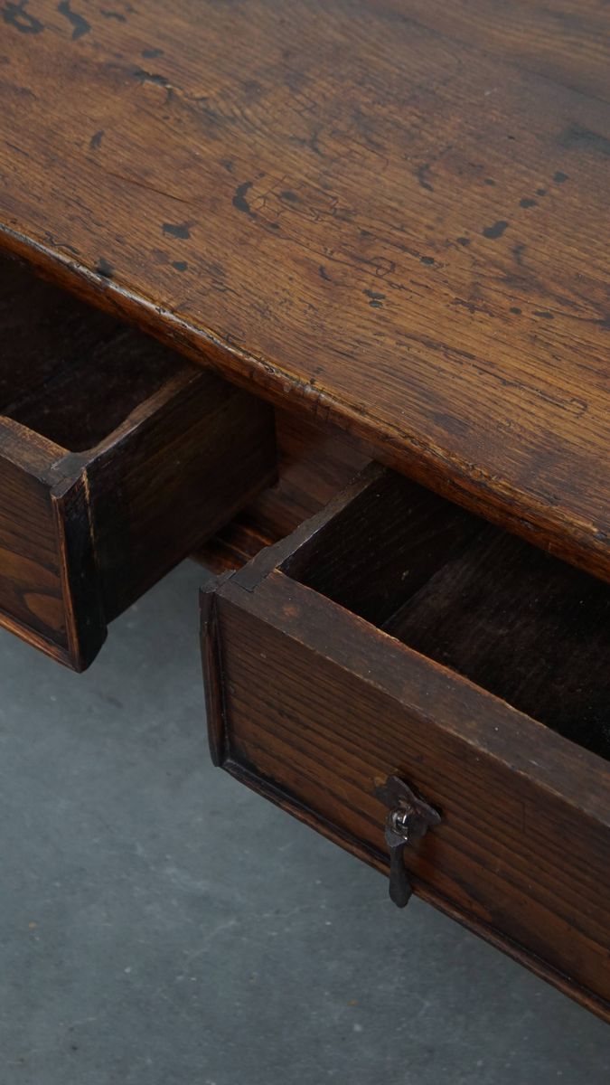 Prachtige Grote Antieke Salontafel Met Originele Details En Een Mooi Patina image 12