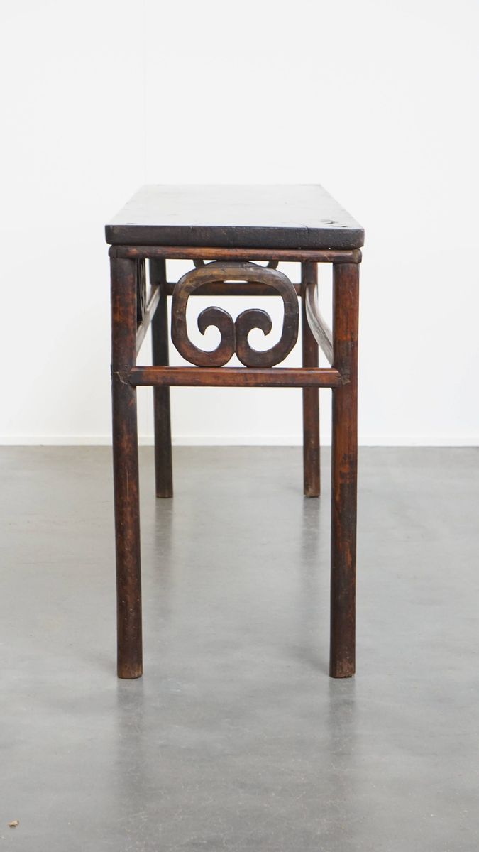 Antieke Chinese Side Table/ Altaar Tafel Uit Begin 1900 Met Een Zeldzame Single Piece Top image 5