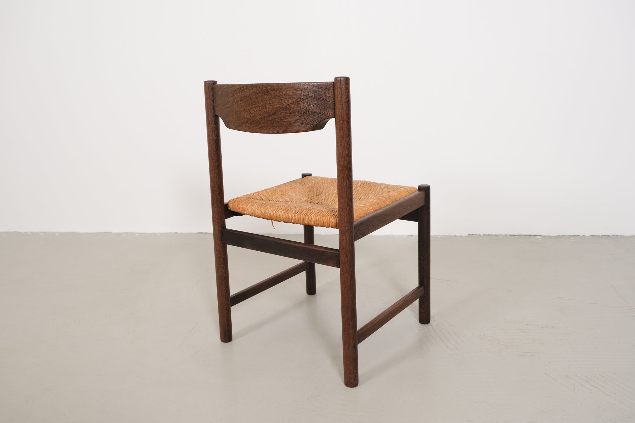 Mid-century Wengé Eetkamerstoelen Met Rotan Zitting - Set Van 4 image 14
