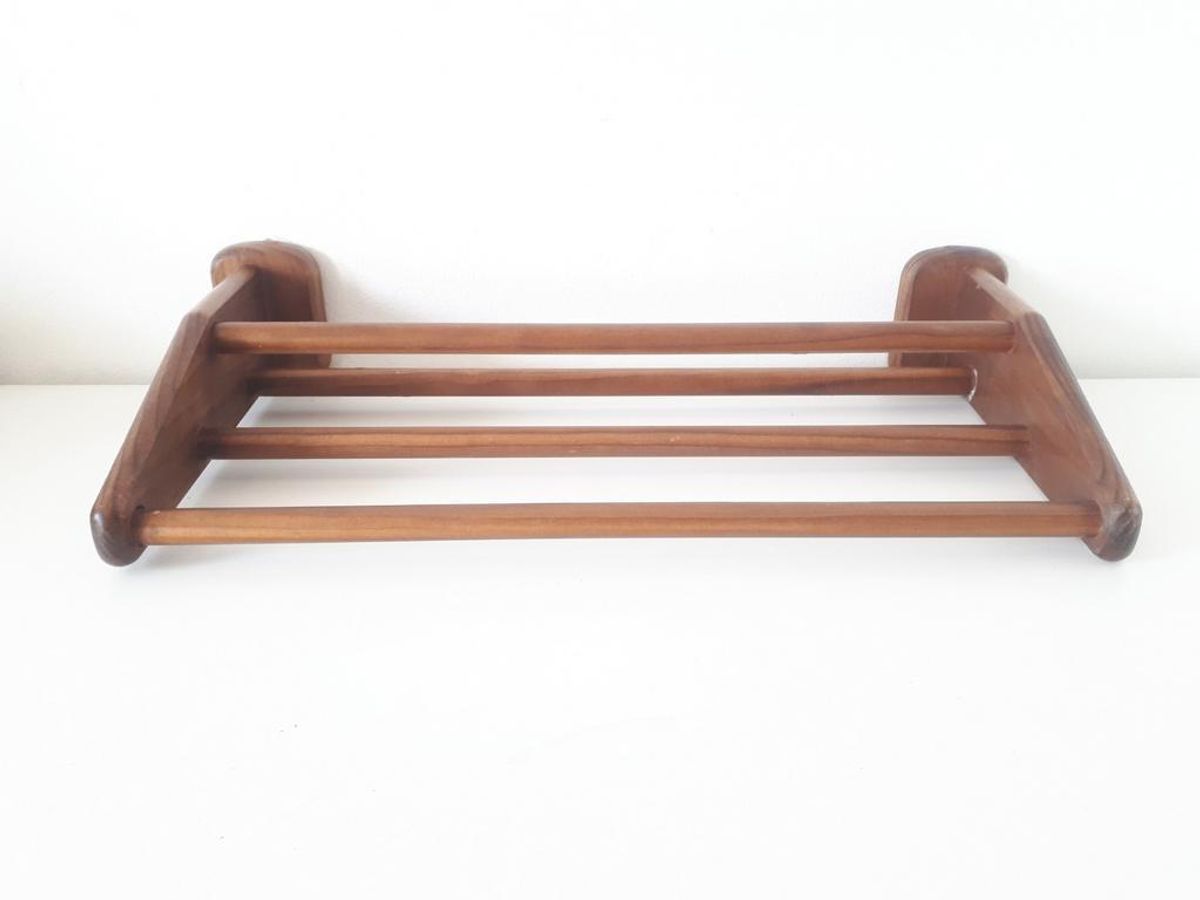 Vintage Pannerek Houten Keukenrek Piet Zwart Stijl image 3