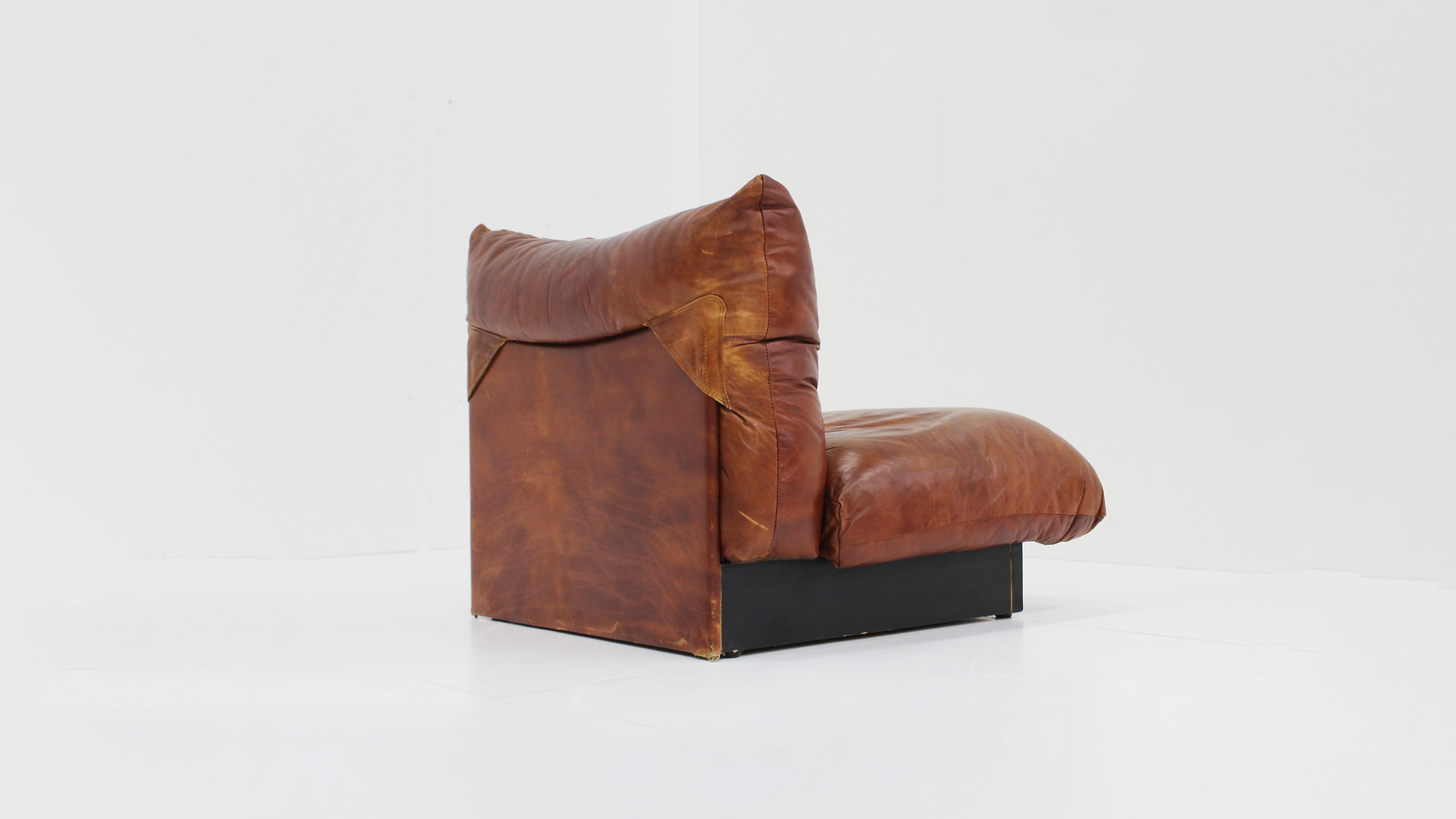 Vintage Italiaanse Leren Fauteuil 1970S image 6