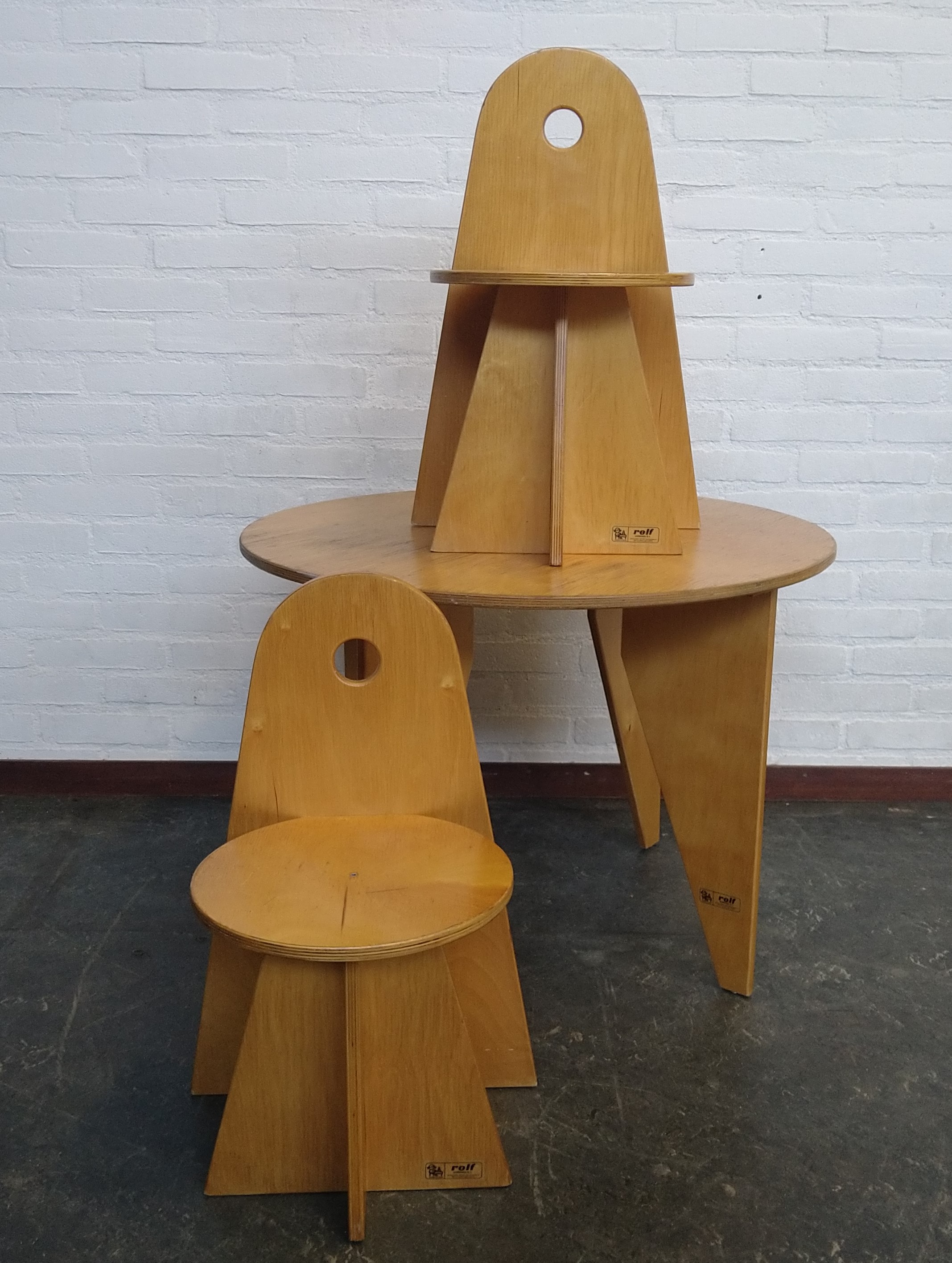 Design Set Kinderstoelen + Tafel Van Rolf image 2