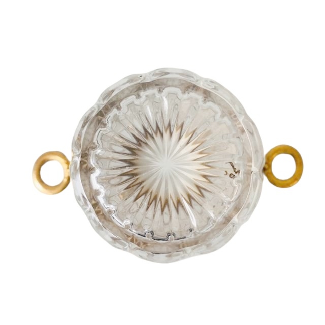 Mid-century Franse Ijsemmer Kristal Verguld 1950’s image 6