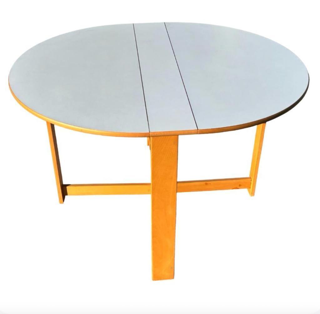 Vintage Ronde Scandinavische Opklapbare Eettafel Design image 7