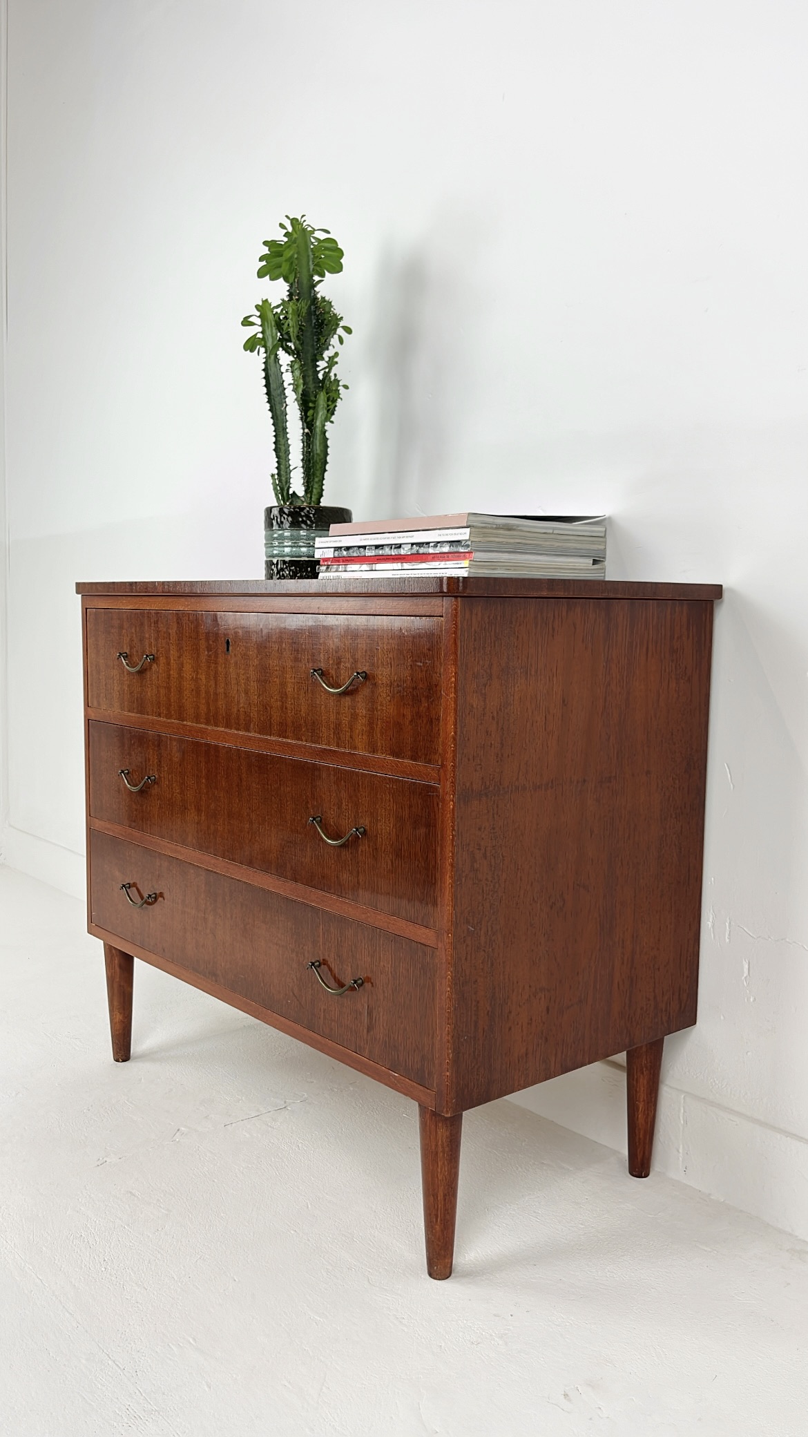 Scandinavisch Vintage Teak Fineren Ladekast Killafors image 13