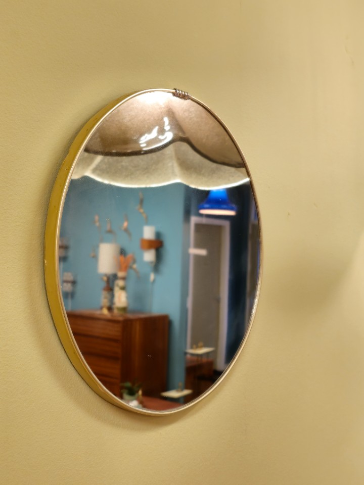 Vintage Wandspiegel Spiegel Mirror Messing Goud image 2